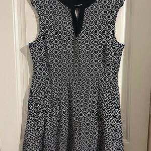 Elegant Black and White Patterned Dress